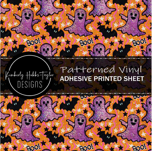 3D Sequined Ghosts and Bats vinyl