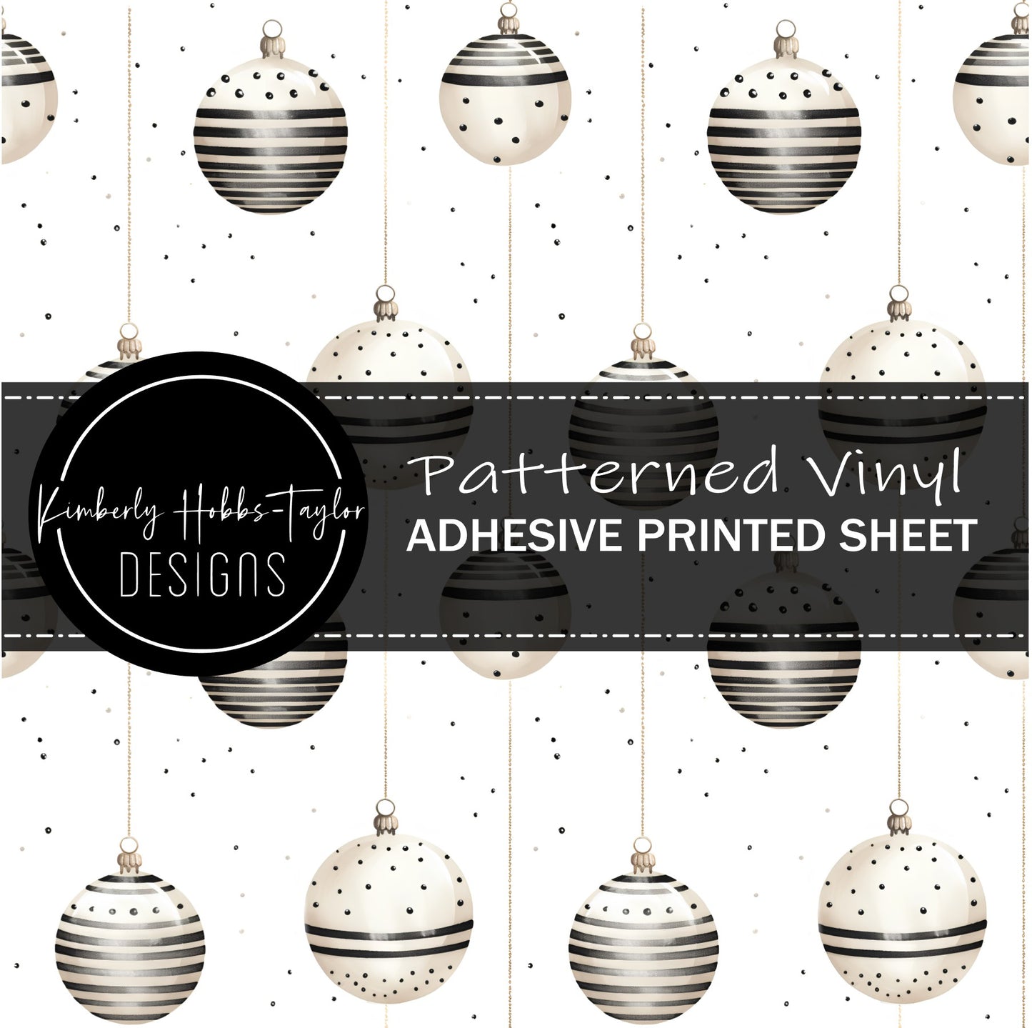 Black White Ornaments vinyl