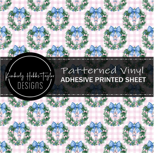 Pink Blue Chinoiserie Christmas H vinyl