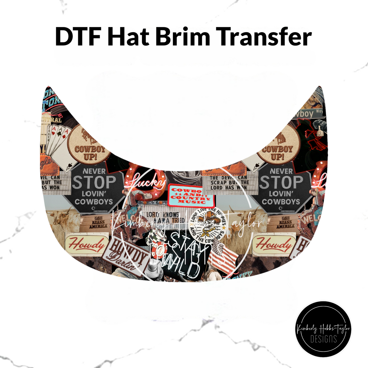 DTF Hat Brim Transfer - Stay Wild Mashup