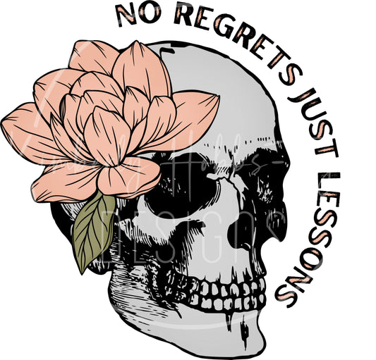 No Regrets - Just Lessons decal