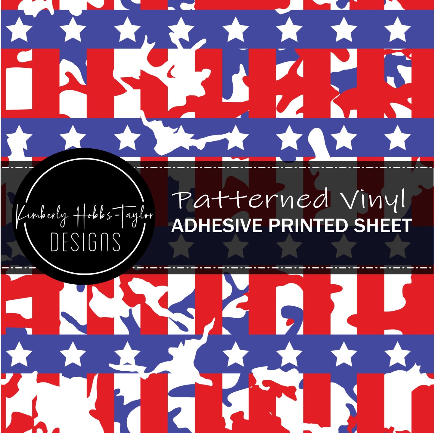 Red White Blue Camo C vinyl