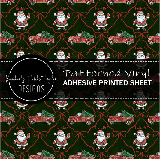 Handdrawn Santas and Trucks vinyl