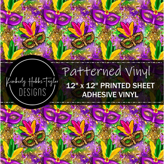 Mardi Gras Masks vinyl