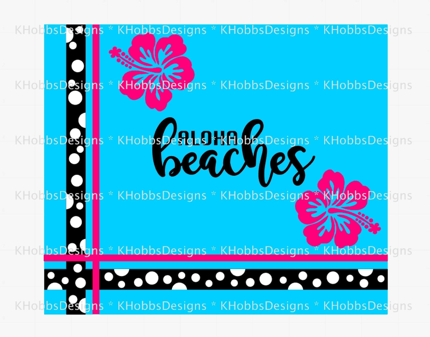 Aloha Striped Template for Makerflo 20 Skinny - Digital Cut File Only