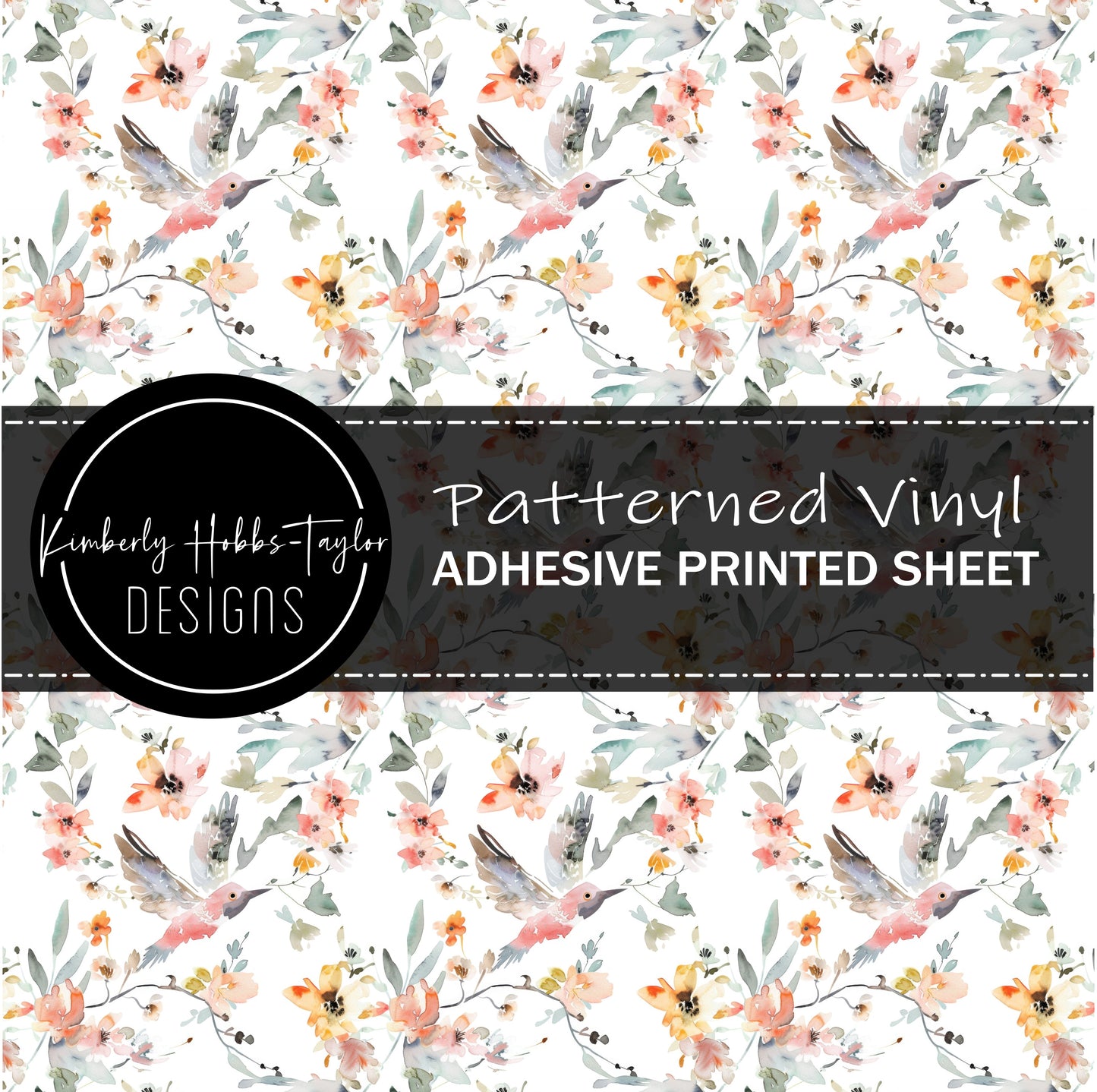 Watercolor Hummingbird vinyl