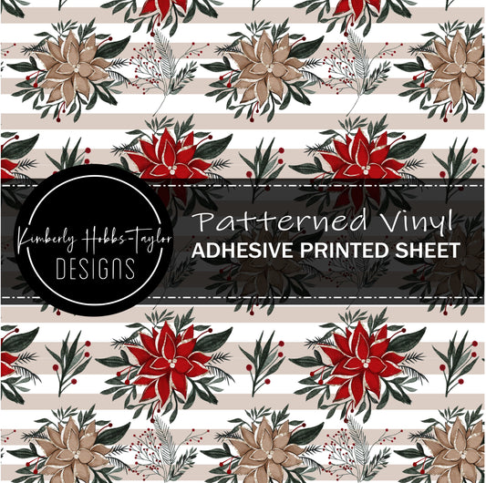 Christmas Poinsettias vinyl