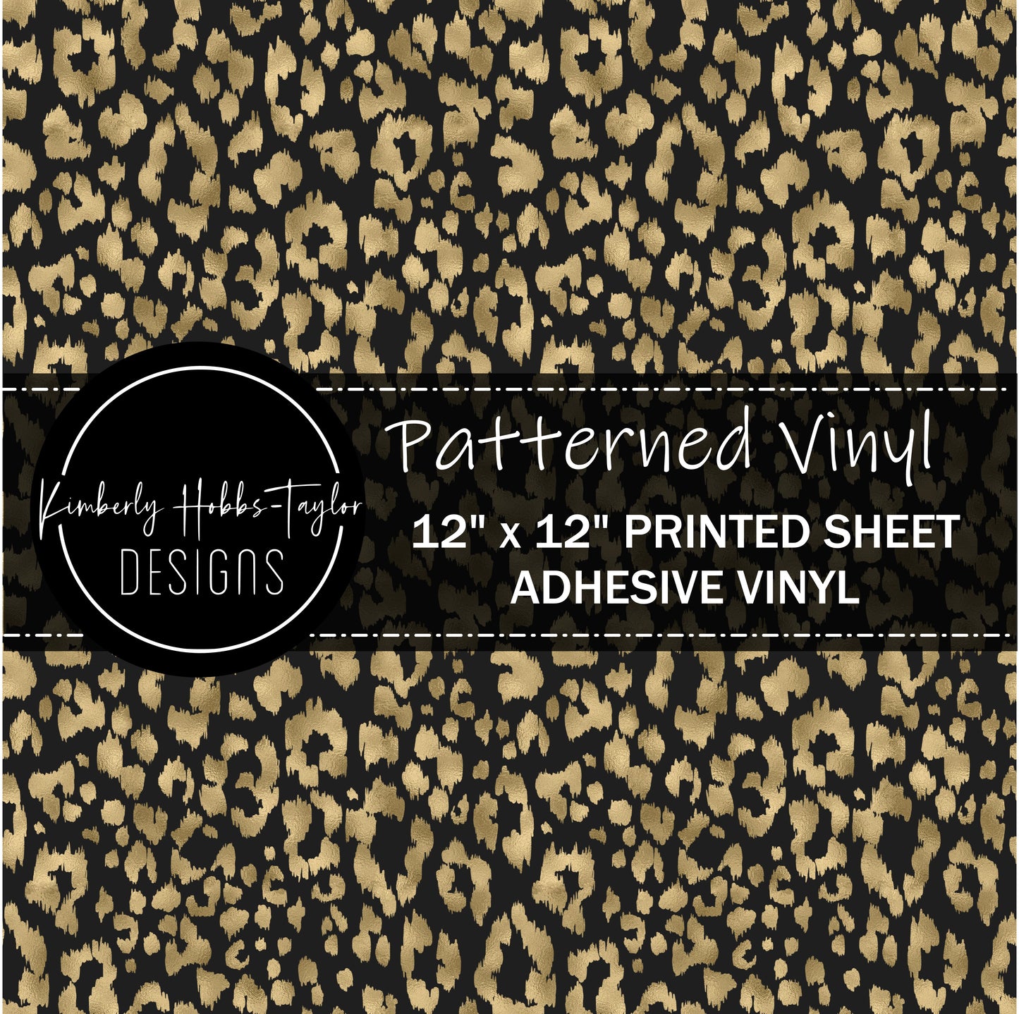 Black and Gold Leopard vinyl