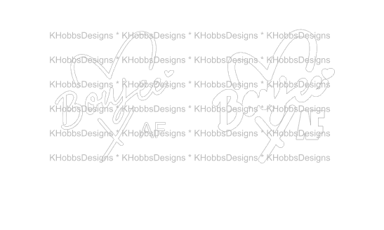 Boujee AF Text and Outline - ONE SIZE - Digital Download Only