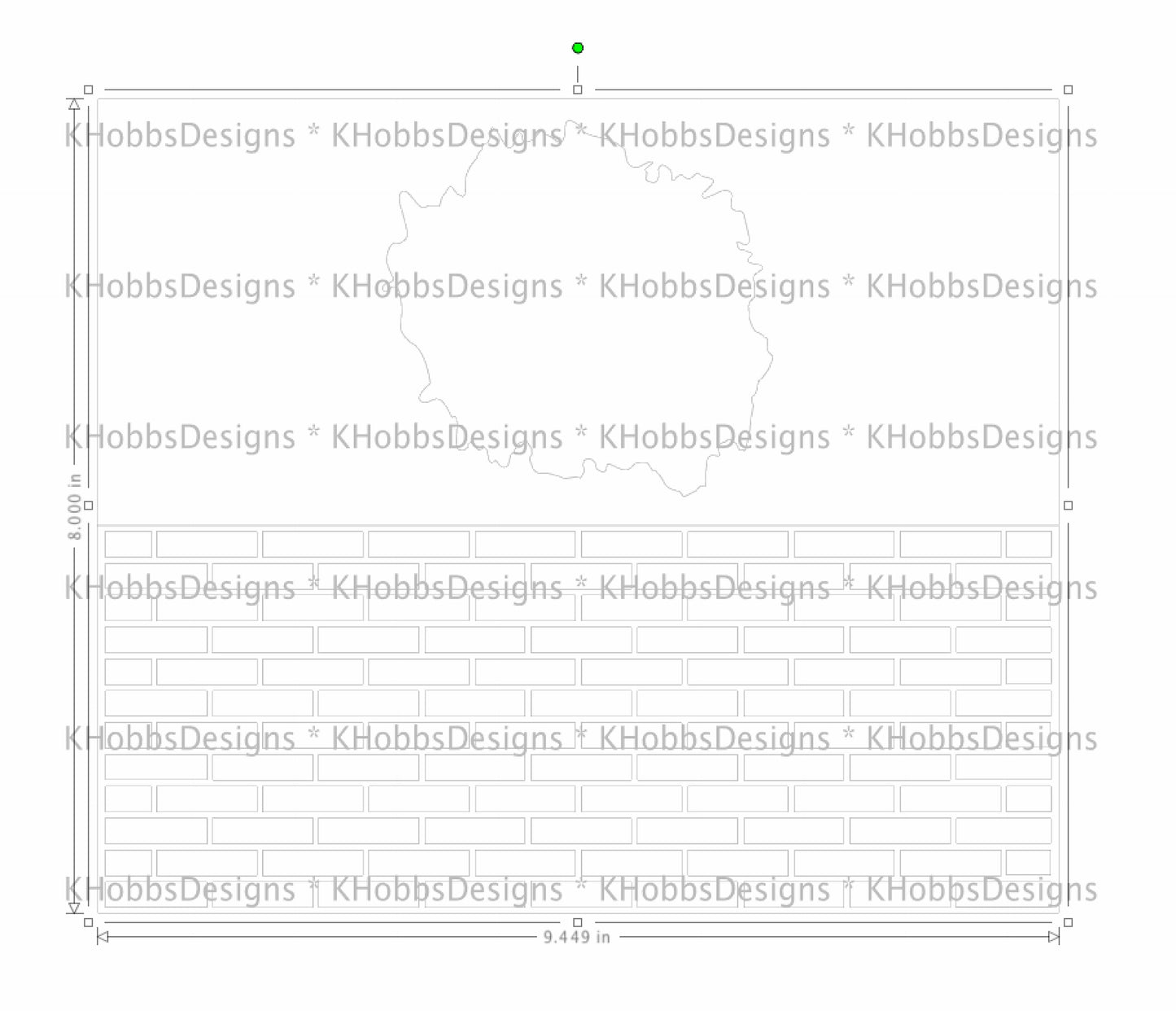 Brick Wall Template for Craft Haven 20oz Skinny Straight - Digital Cut File Only