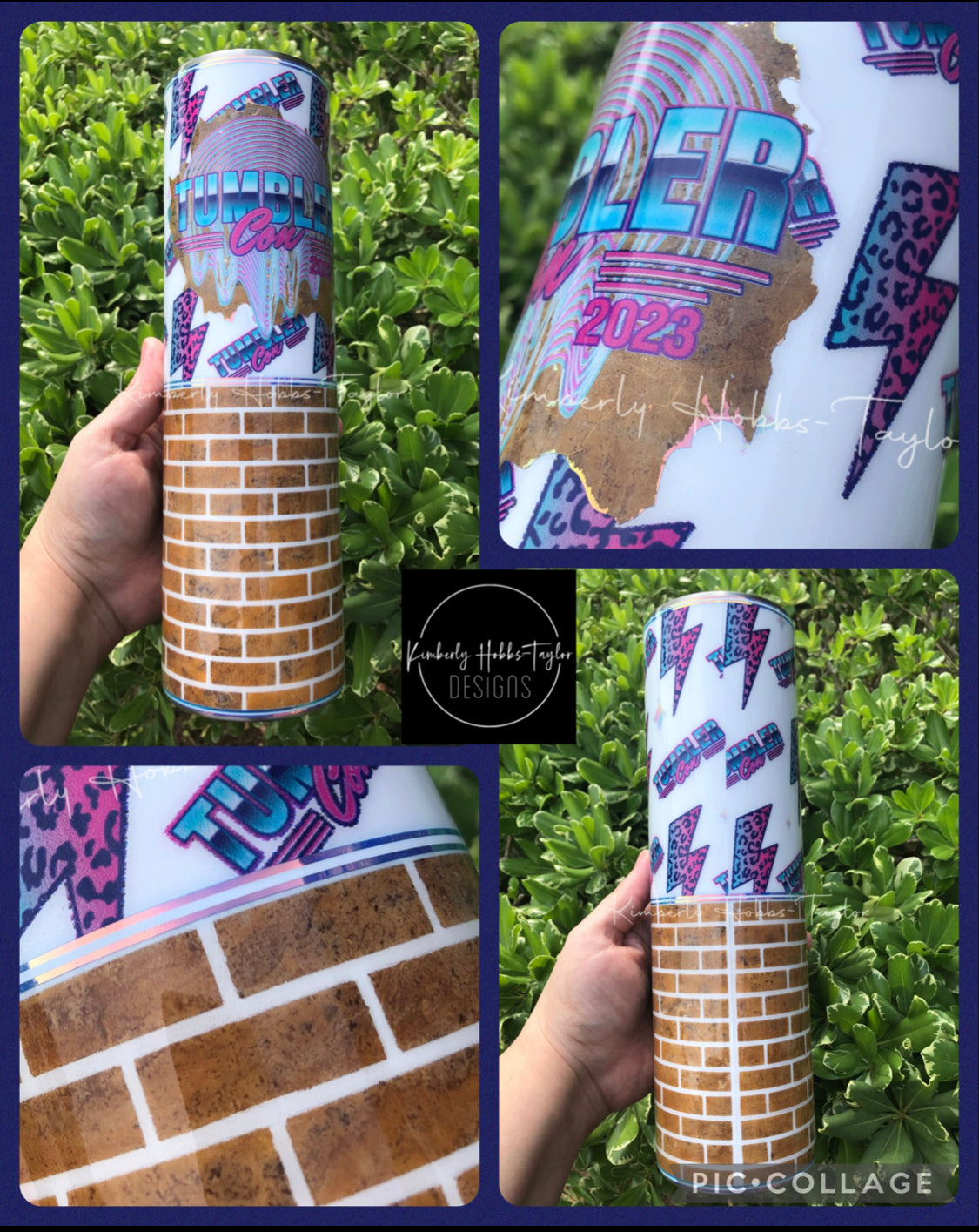 Brick Wall Template for Craft Haven 20oz Skinny Straight - Digital Cut File Only