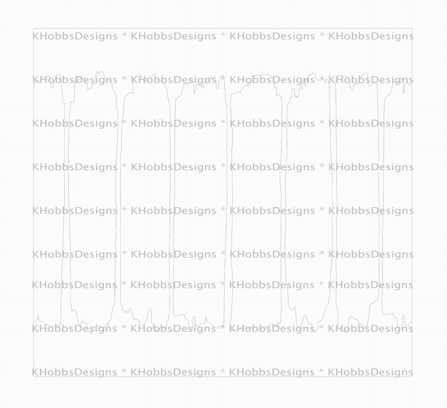 Brushstroke Template for HOGG 30 Skinny Straight - Digital Cut File Only