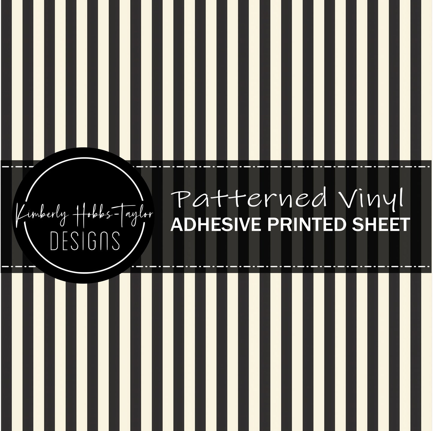 Black Beige Stripes vinyl