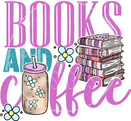 Books and Coffee decal