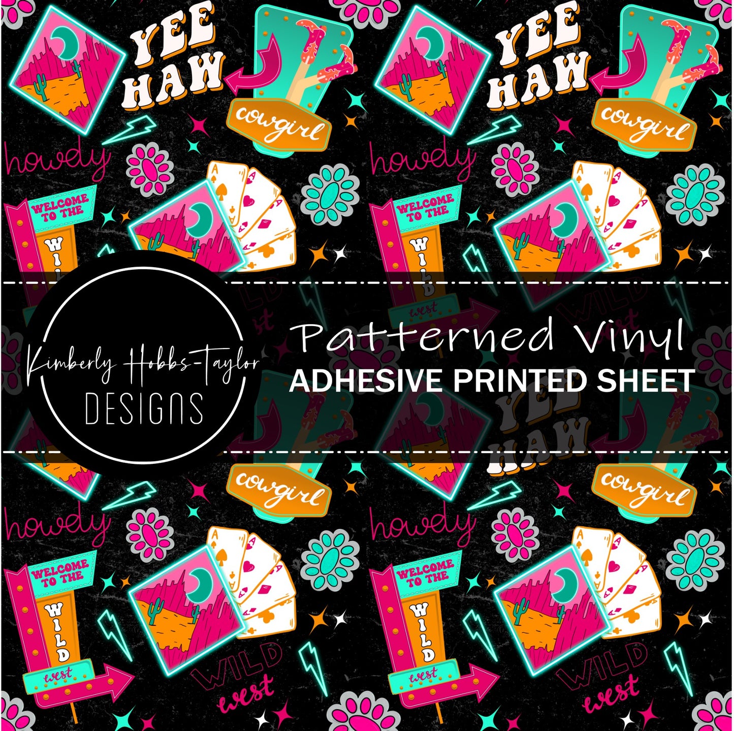 UVDTF Decal - Neon Wild West Cowgirl