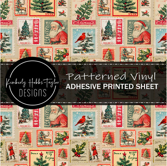 Old World Santa Stamps vinyl