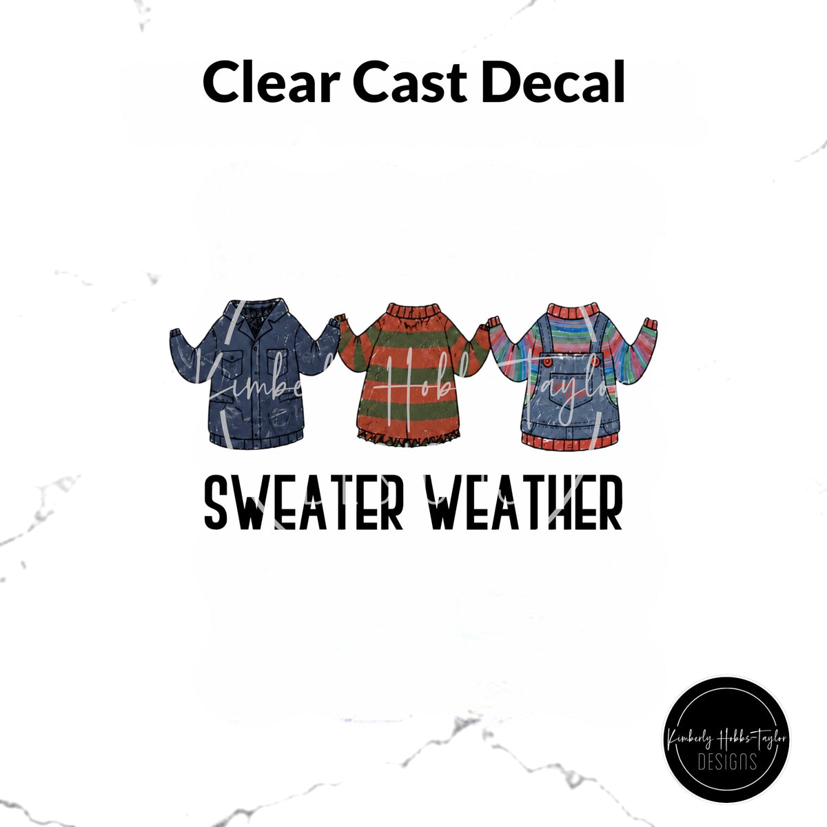 Clear Cast Decal - Sweater Weather Halloween