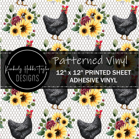Chickens and Sunflowers vinyl