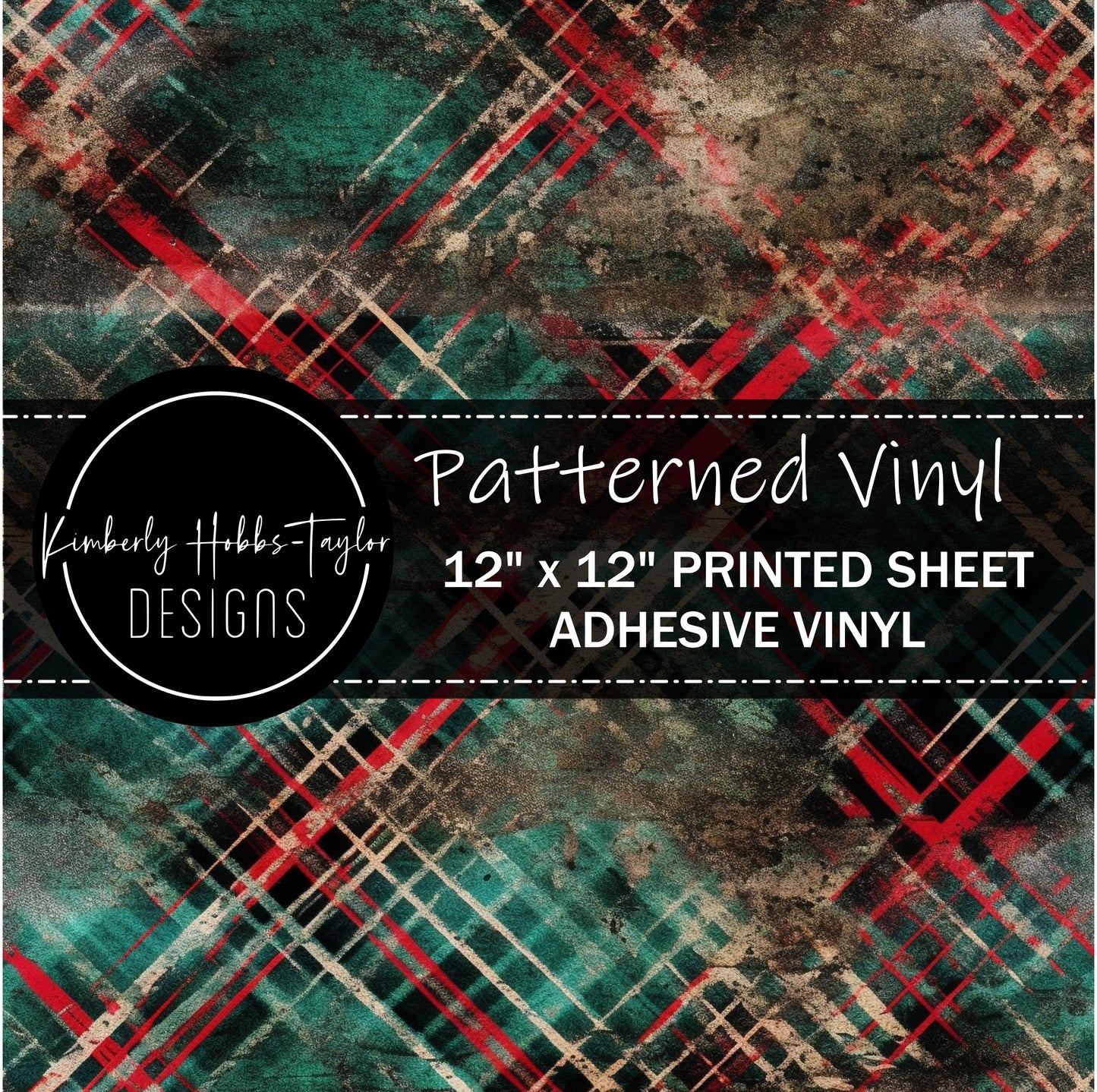 Christmas Plaid Grunge vinyl