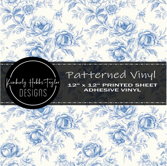 Light Blue Floral vinyl