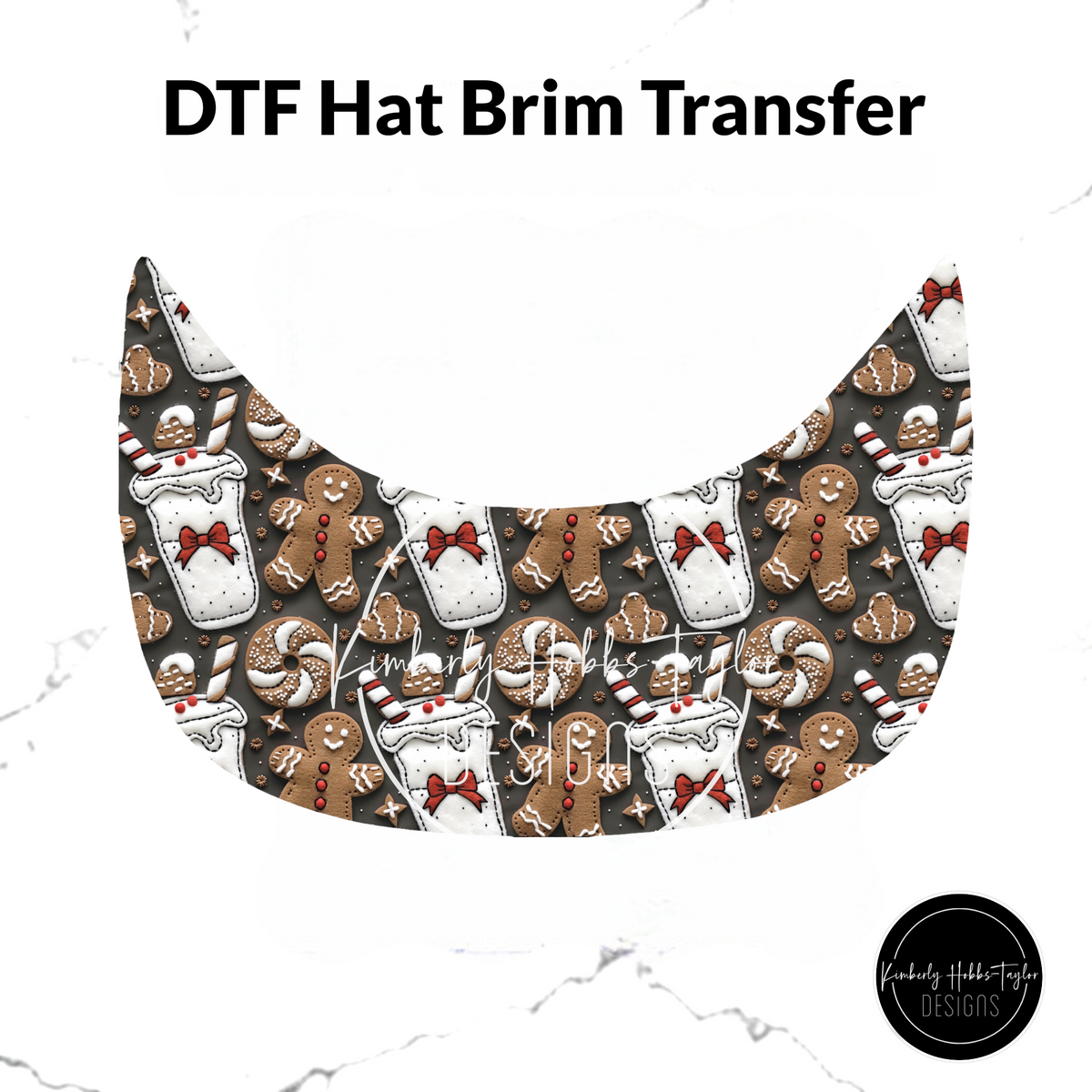 DTF Hat Brim Transfer - Milk N Cookies