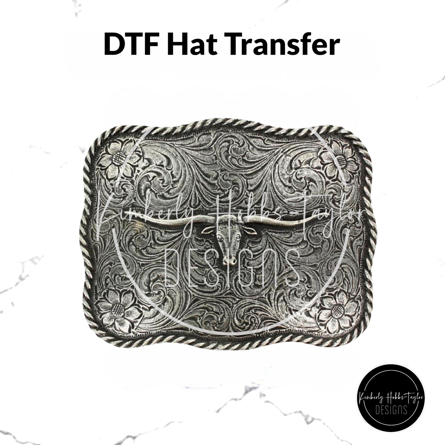 DTF Hat Transfer - Western Belt Buckle