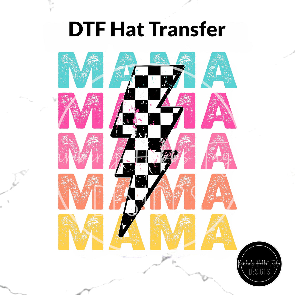 DTF Hat Transfer - Stacked Mama