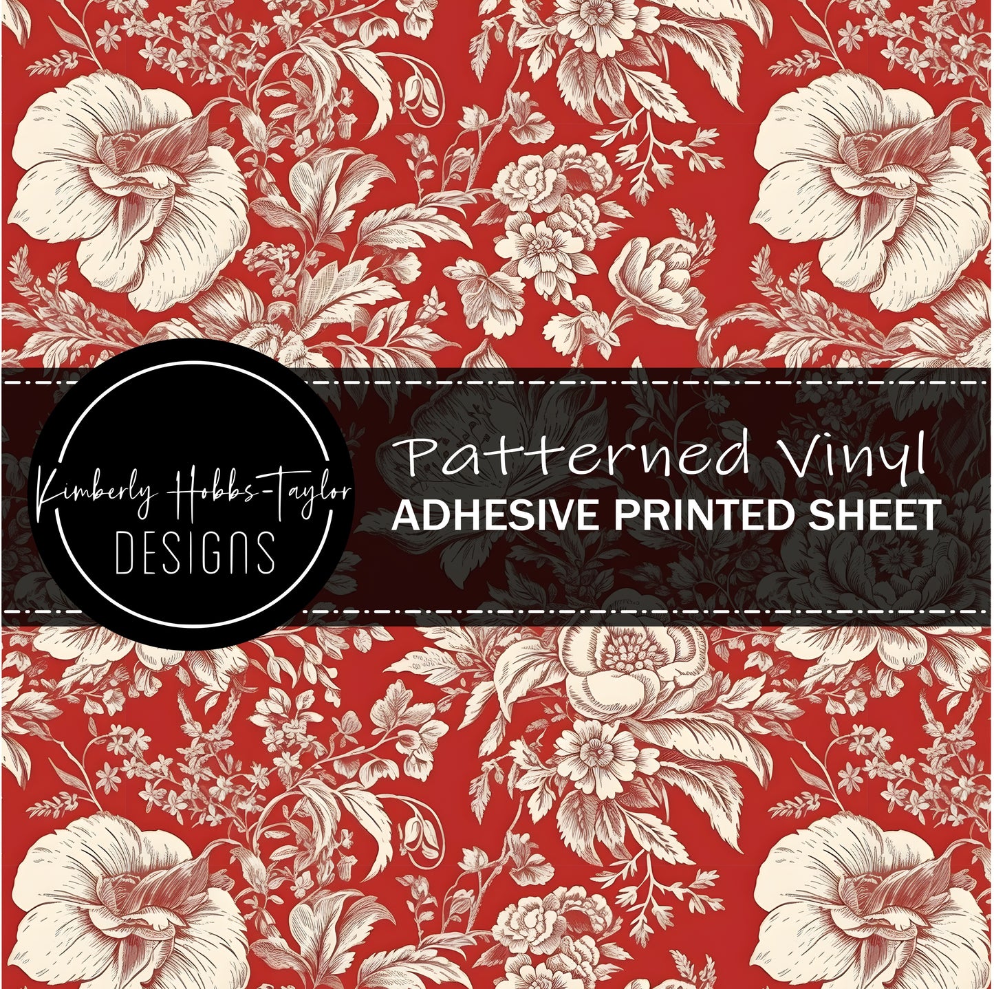 Red Chinoiserie E vinyl