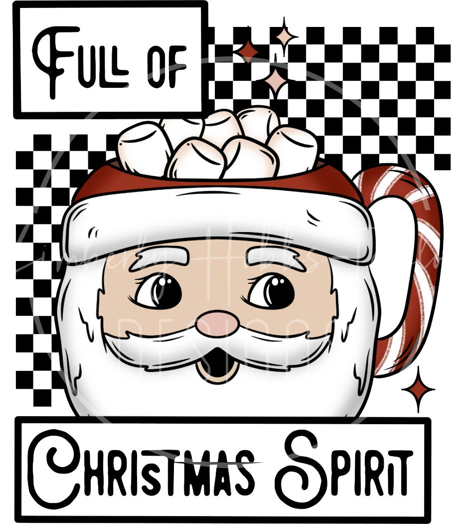Christmas Spirit - Santa Mug decal