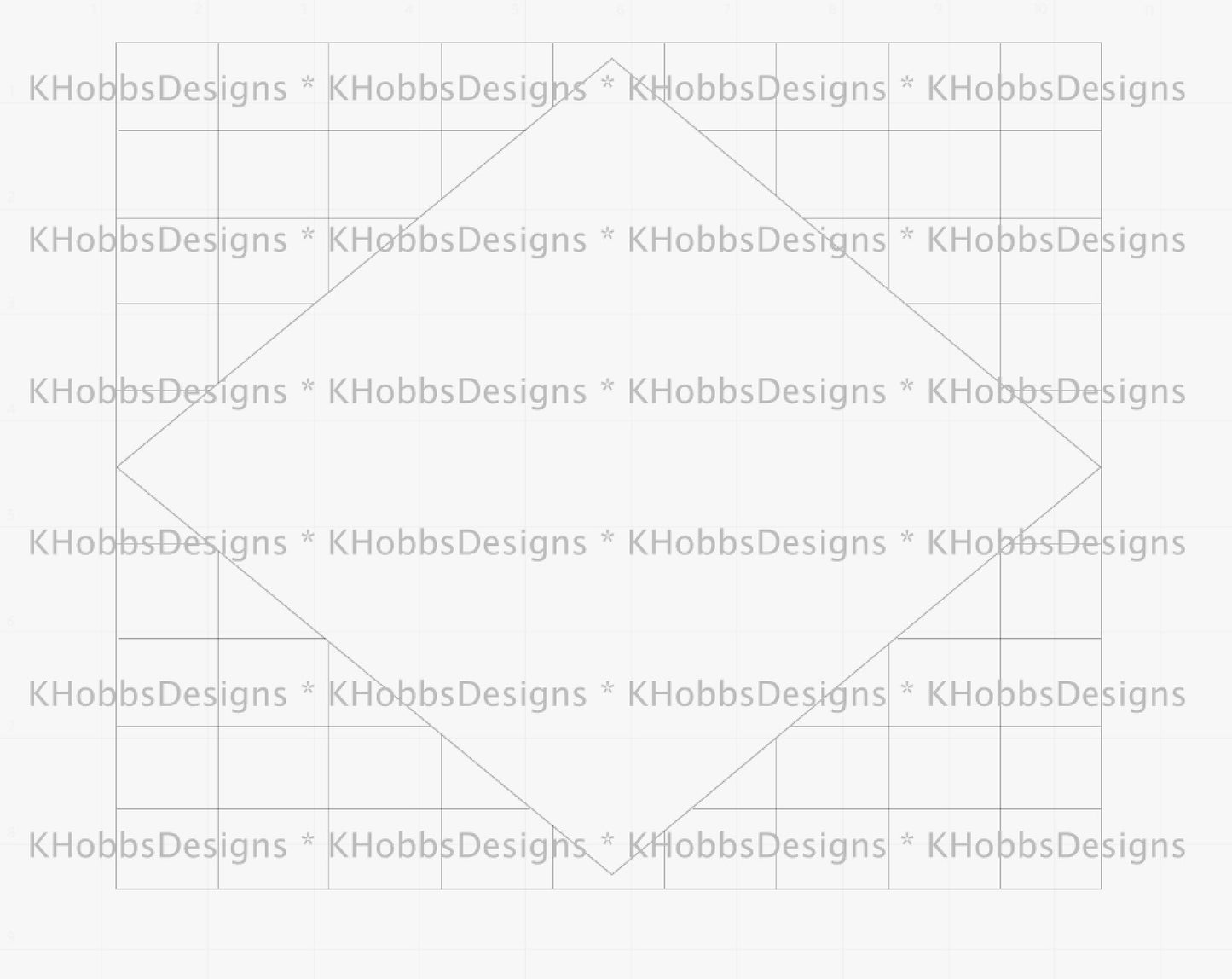 Diamond Patchwork Template for Makerflo 30 Skinny - Digital Cut File Only