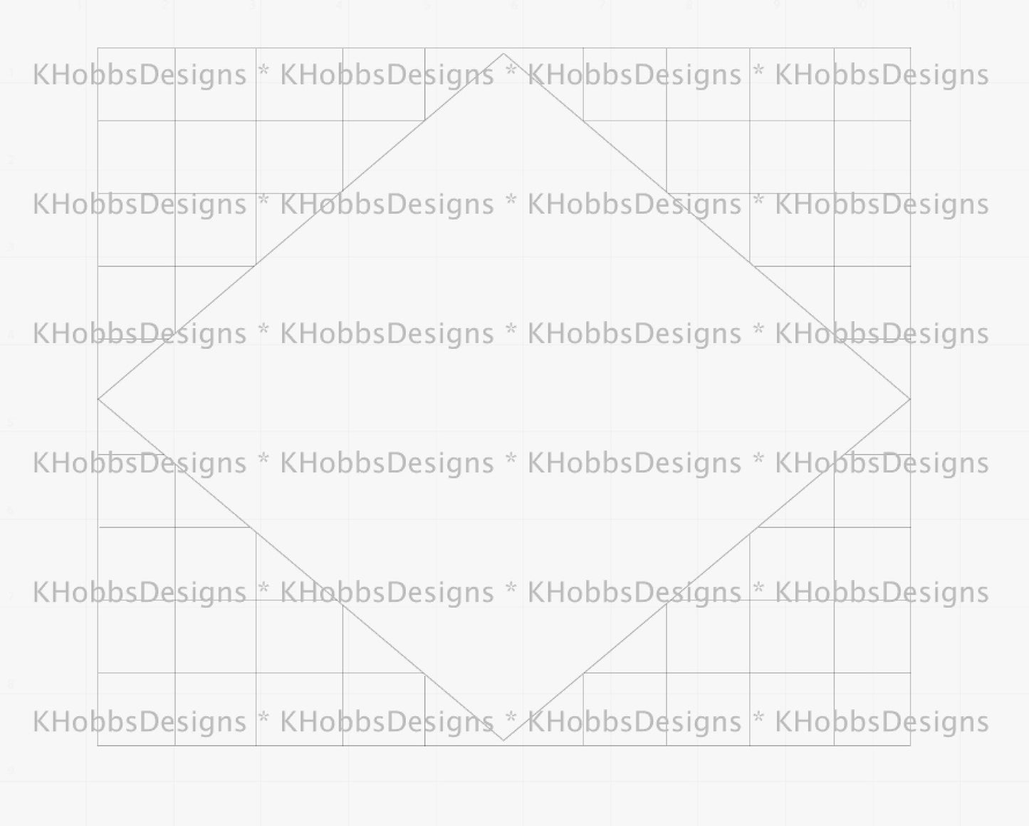 Diamond Patchwork Template for Craft Haven 40oz Skinny Straight - Digital Cut File Only