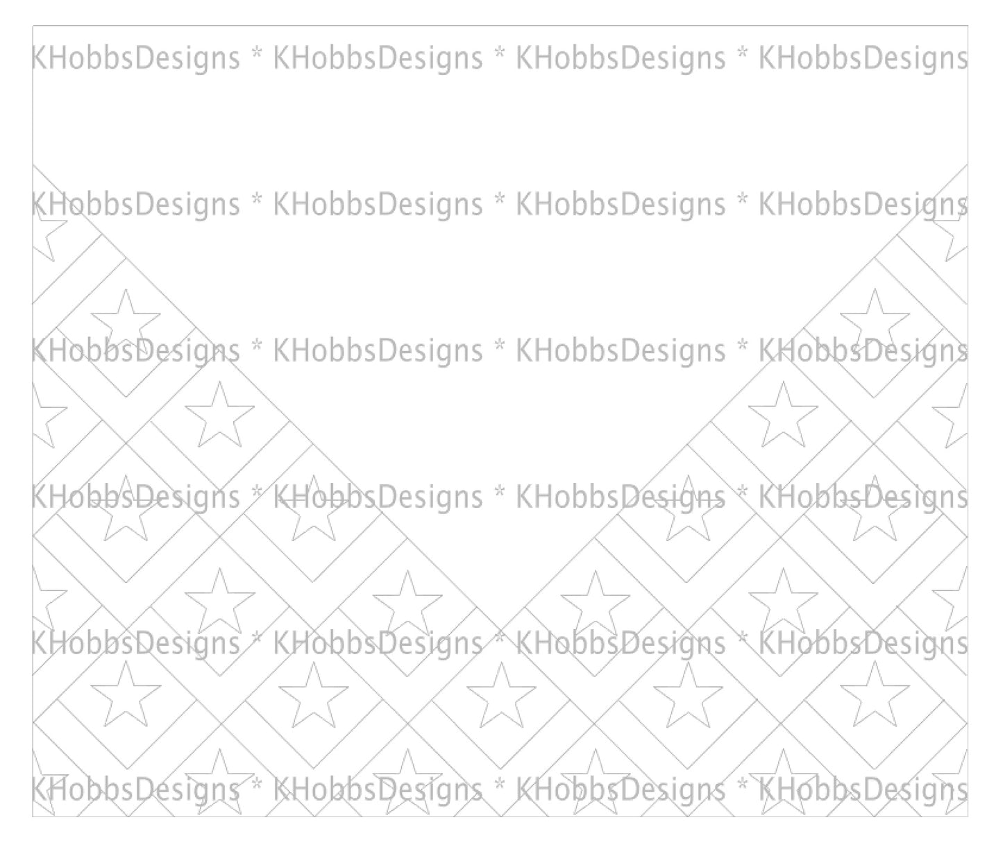 Diamonds and Stars Template for HOGG 30 Skinny Straight - Digital Cut File Only