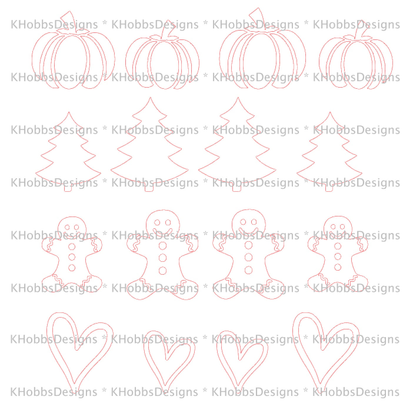 Drip Template with Shapes for HOGG 20 Classic Skinny Straight - Digital Cut File Only