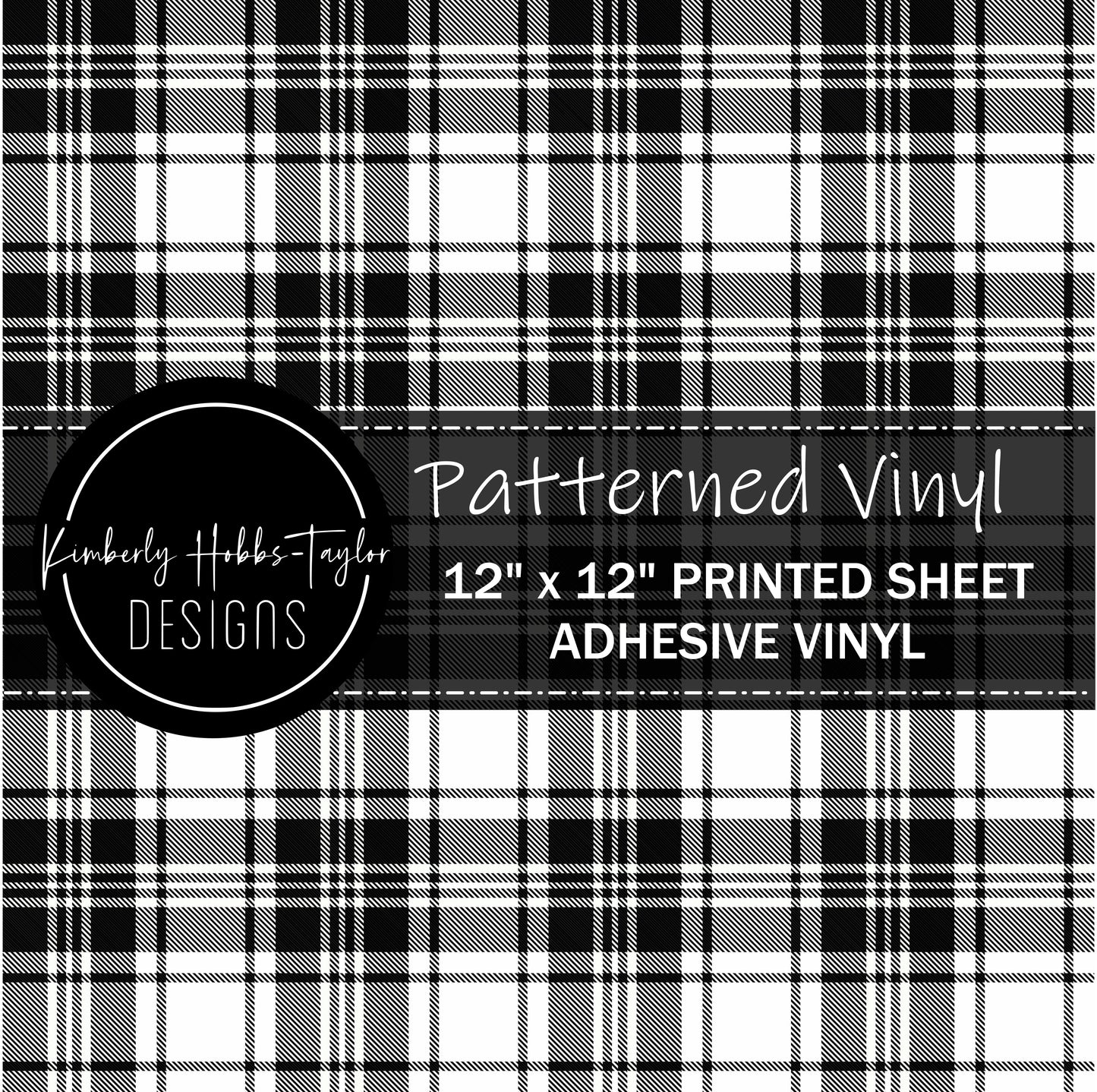 Black White Buffalo Plaid B vinyl