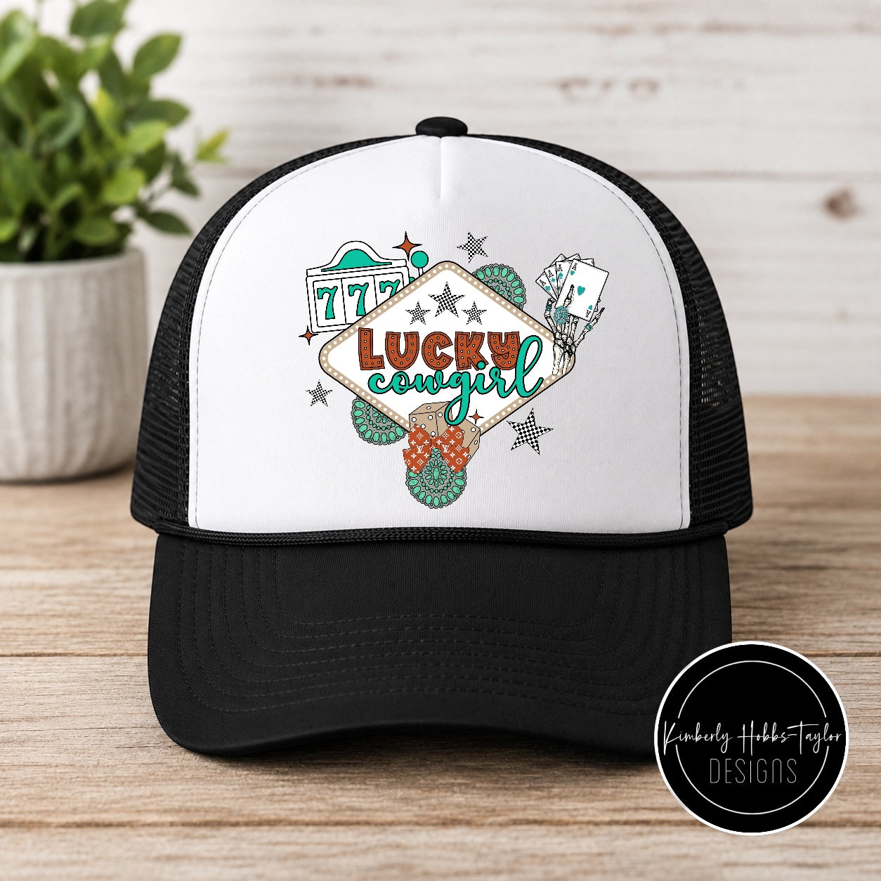 DTF Hat Transfer - Vegas Cowgirl