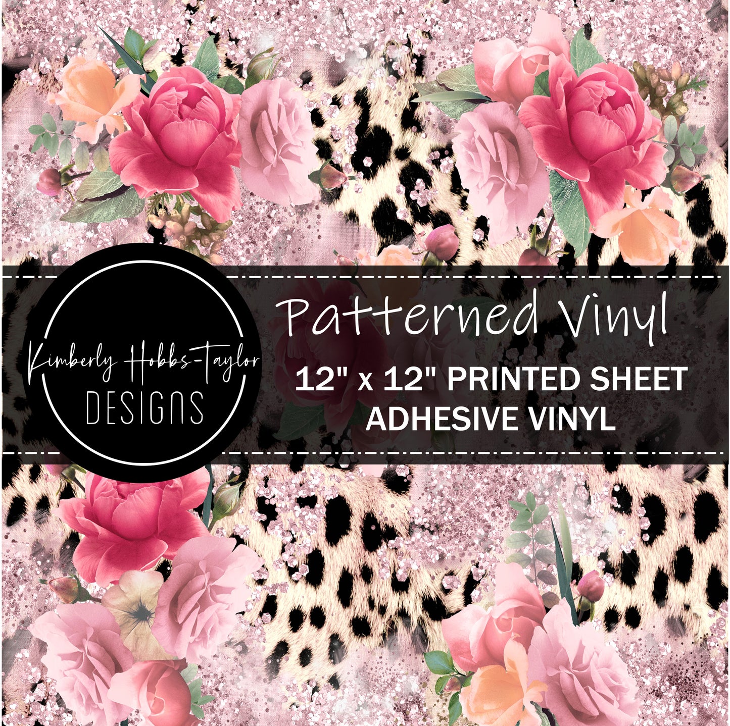 Wild Leopard and Florals vinyl