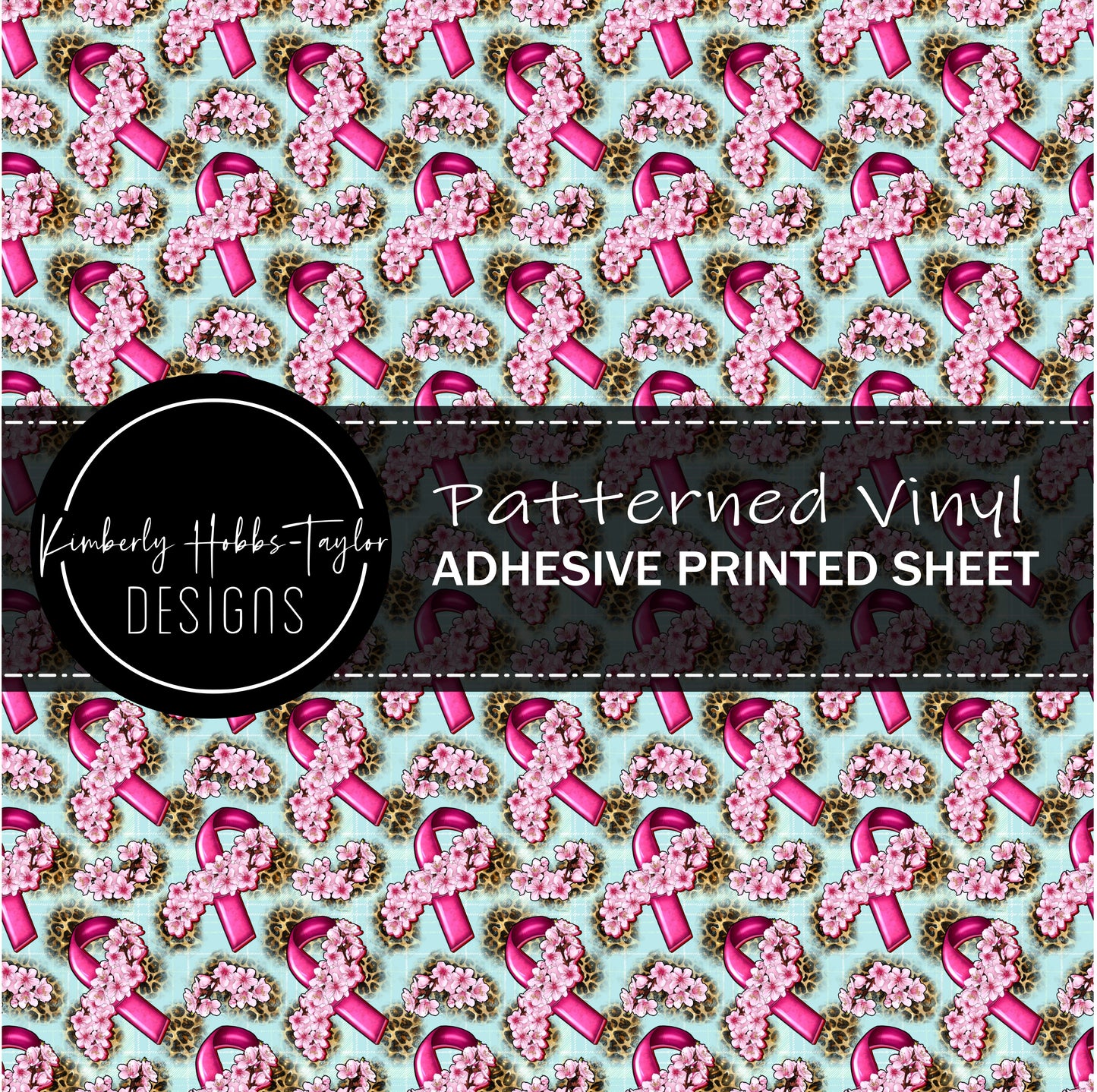 Pink Floral Cancer Awareness vinyl