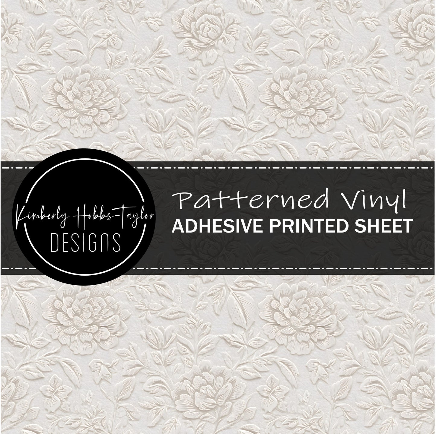 Embossed Ivory Florals E vinyl