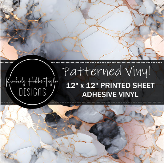 Rose Gold Marble D vinyl