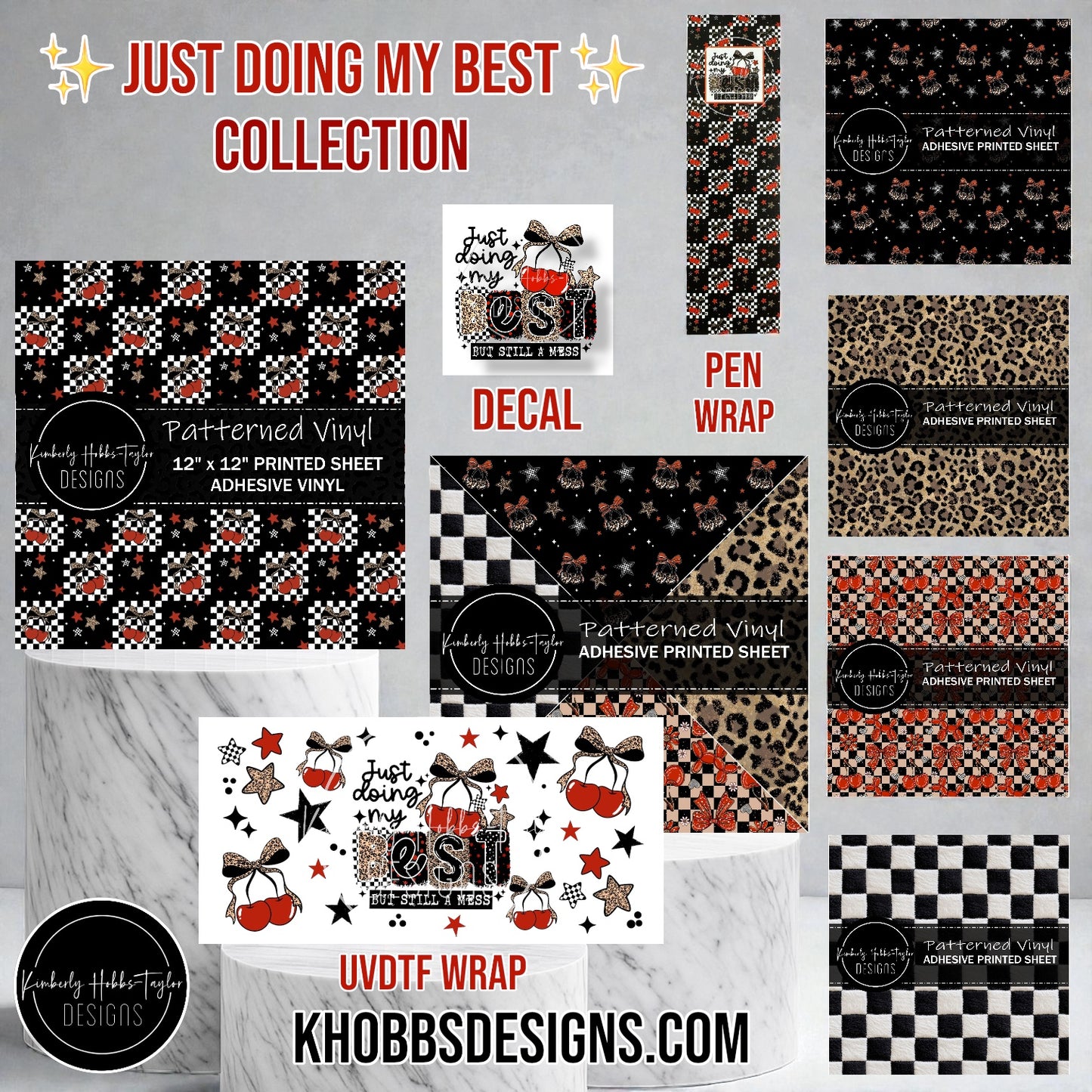 Furry Checkerboard - Black vinyl