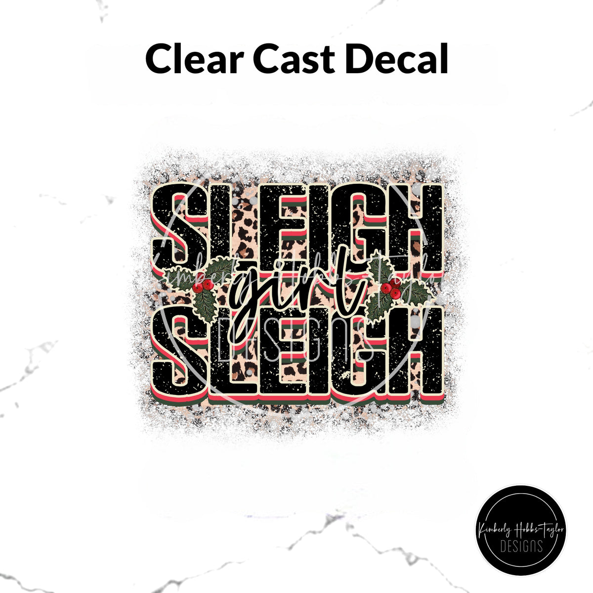 Clear Cast Decal - Sleigh Girl Sleigh