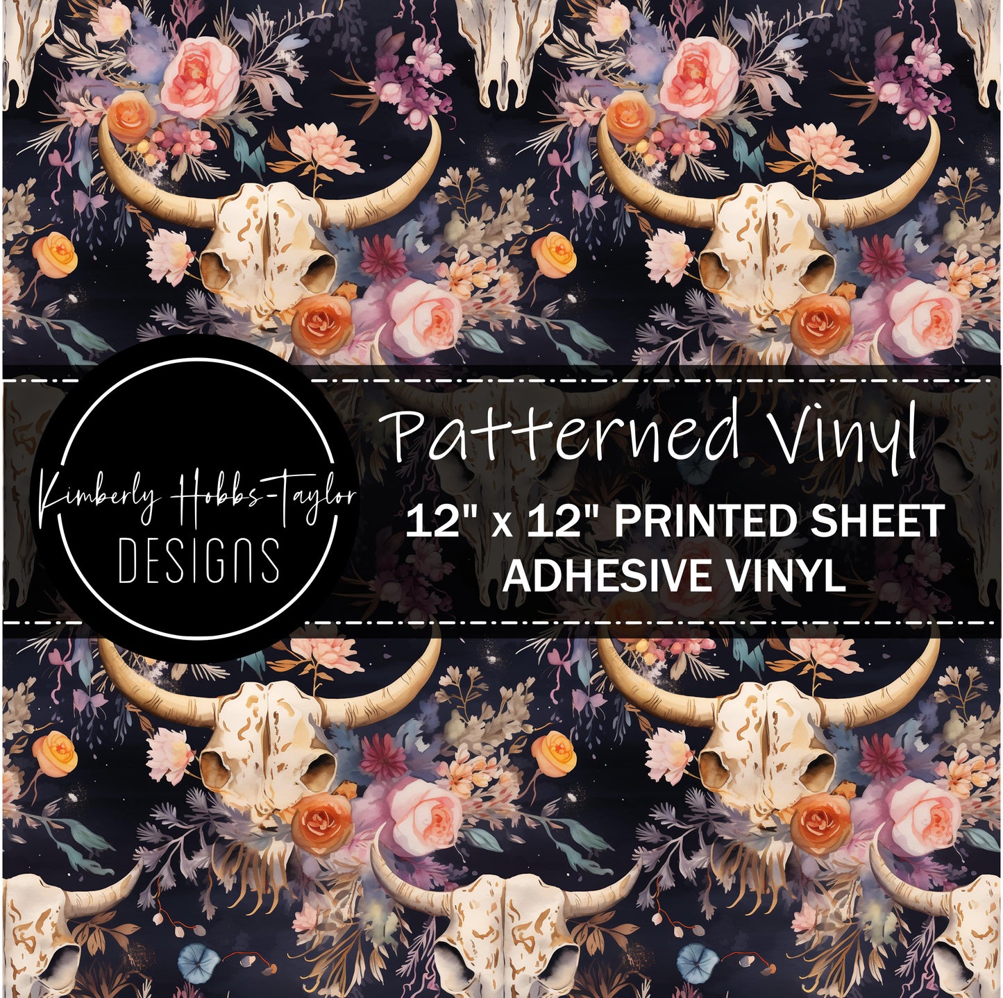 Floral Cow A vinyl