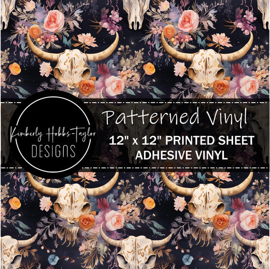 Floral Cow A vinyl