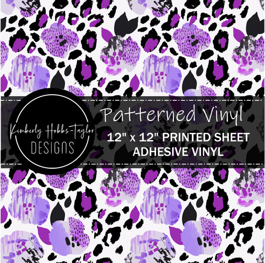 Floral Leopard Purple vinyl