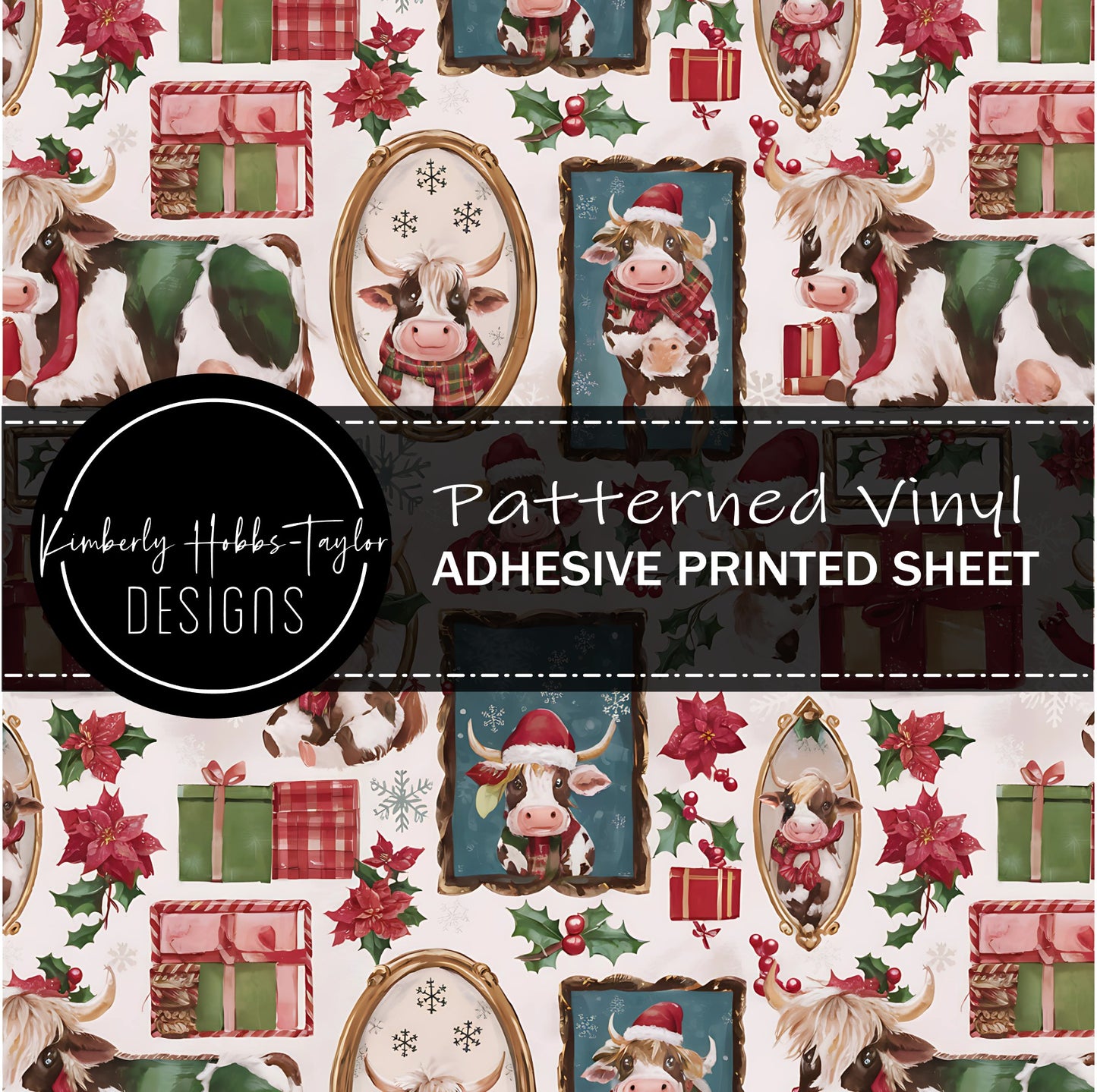 Highland Cows Christmas B vinyl