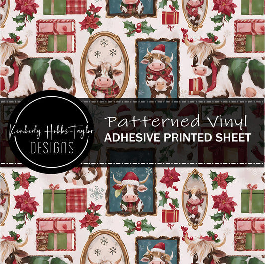 Highland Cows Christmas B vinyl