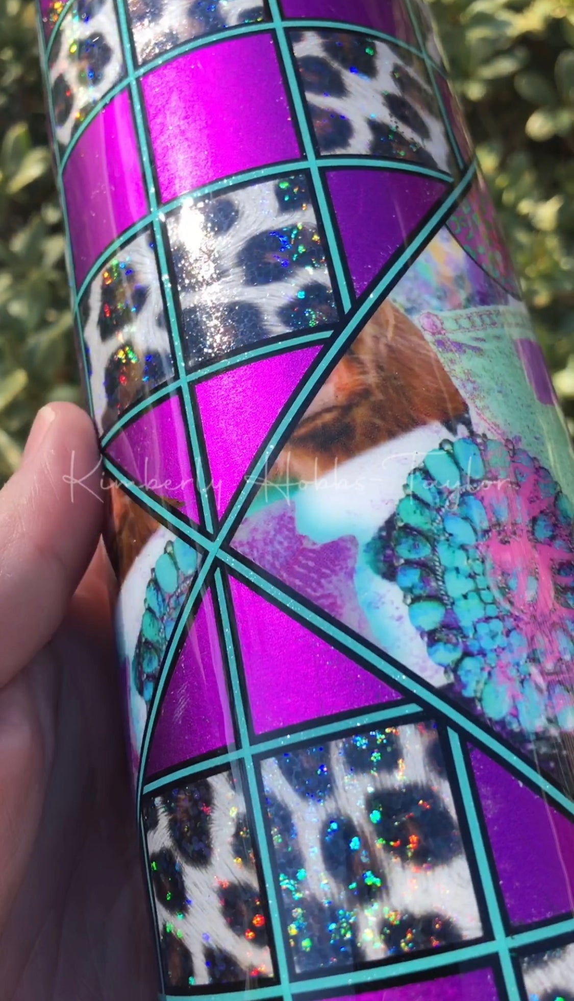 Diamond Patchwork Template for HOGG 35oz Straight Duo Skinny - Digital Cut File Only