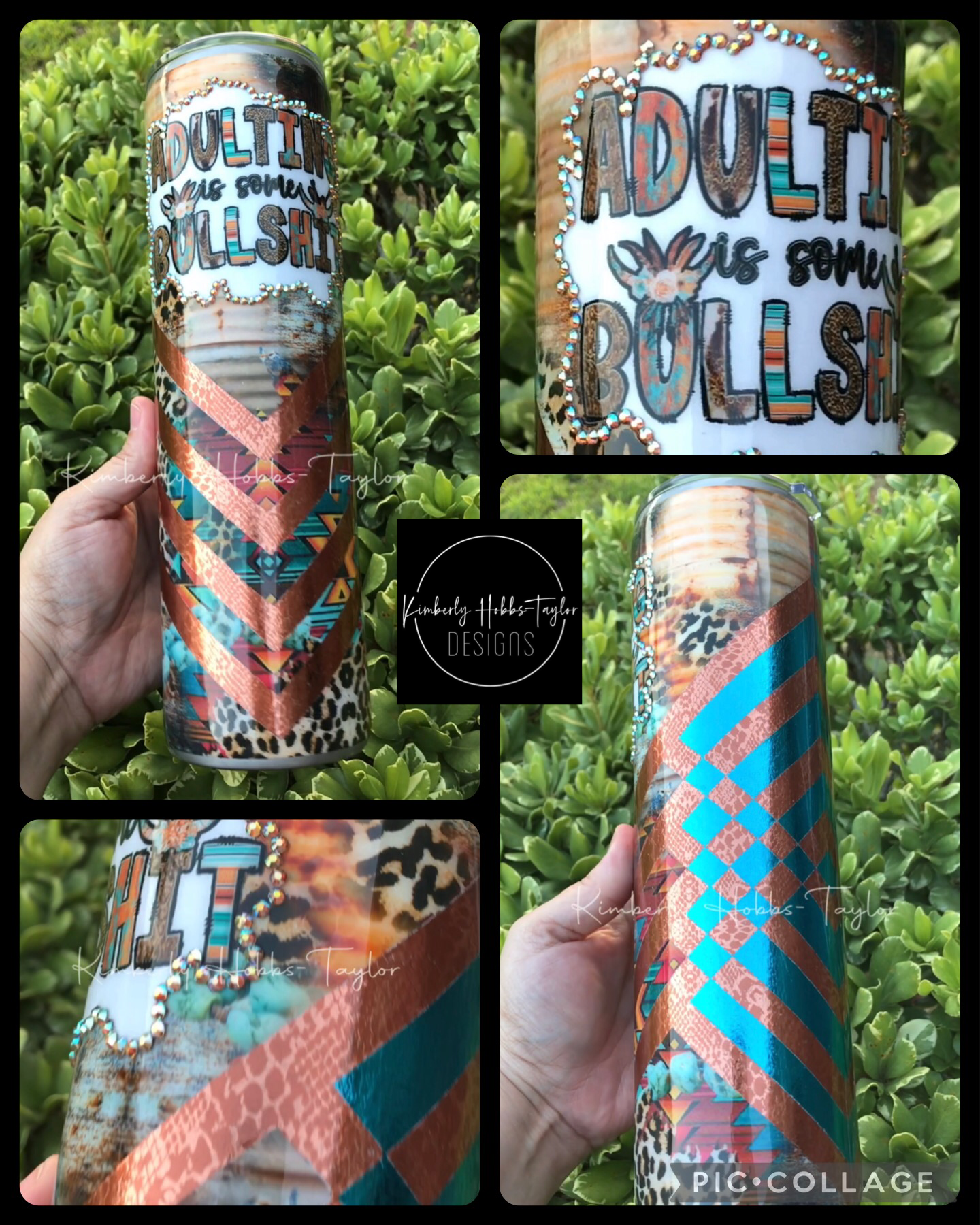 Inverted Wings Template for Craft Haven 40oz Skinny Straight - Digital Cut File Only