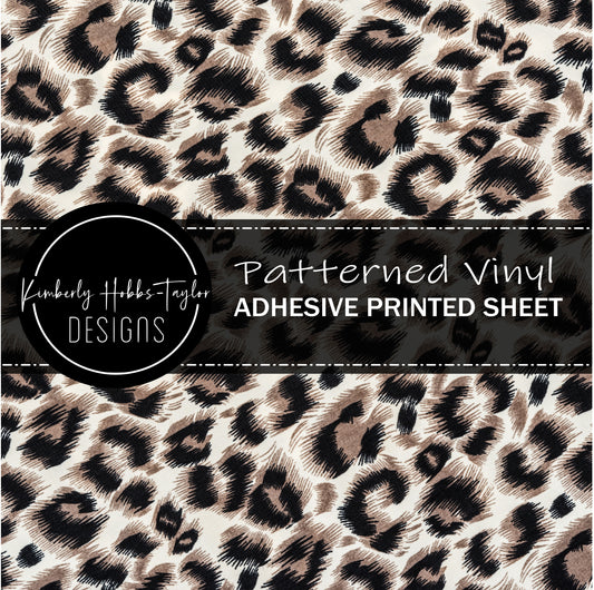 Large Neutral Leopard vinyl