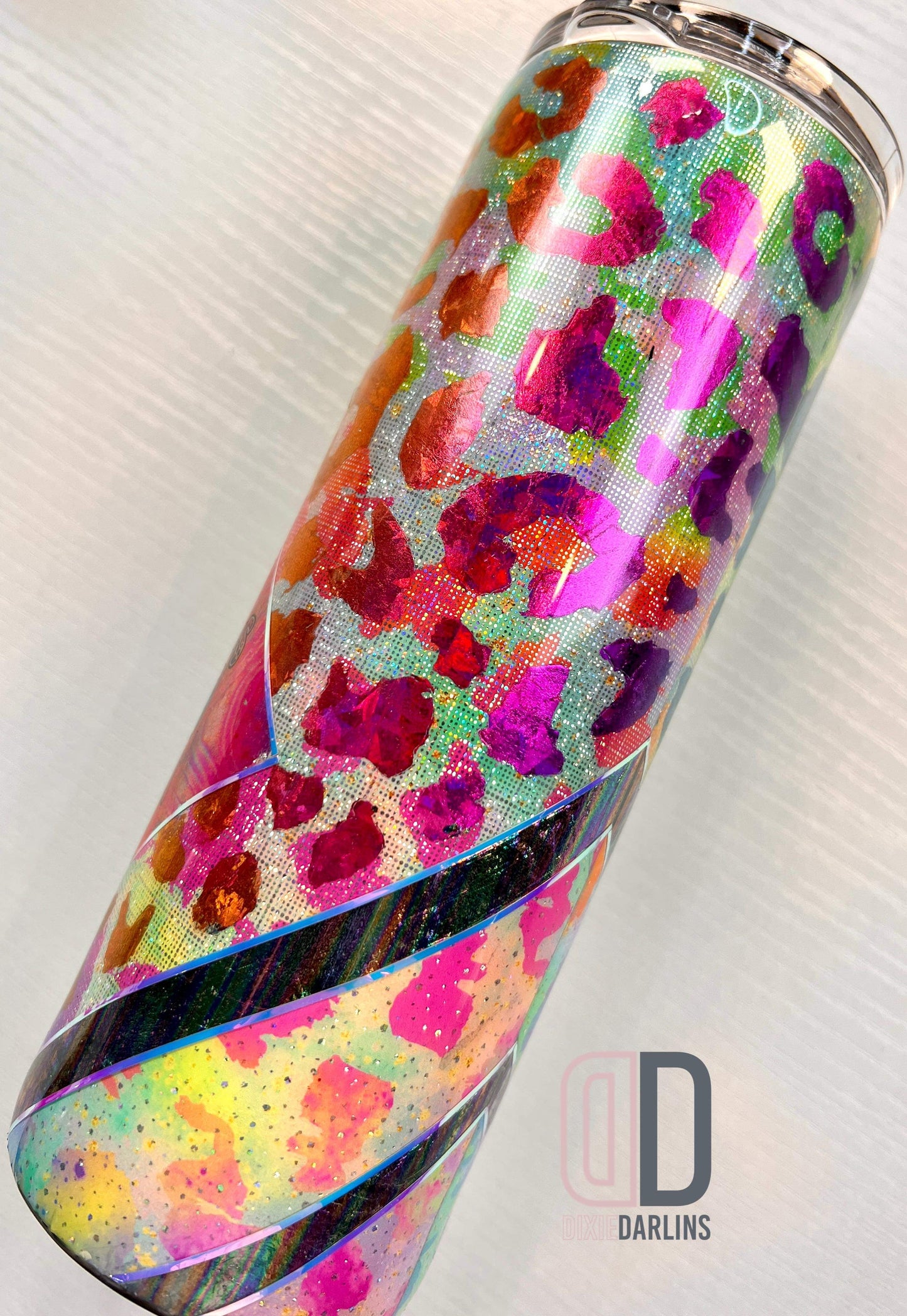 Leopard Striped Template for Craft Haven 20oz Skinny Straight - Digital Cut File Only